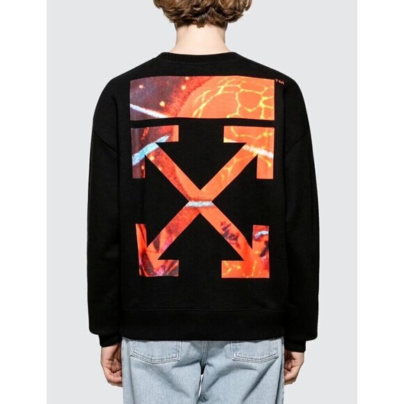 Off-White Black Hands and Planet Sweatshirt Large New Virgil Abloh - Picture 6 of 16
